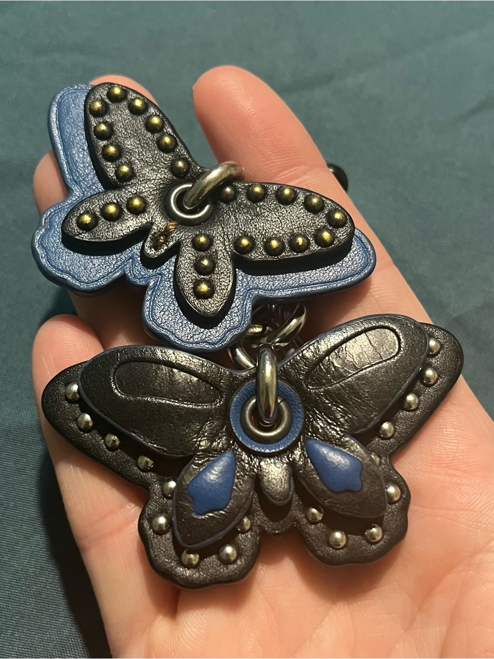 Coach Butterfly Cluster Bag Charm Keychain! - Picture 3 of 9